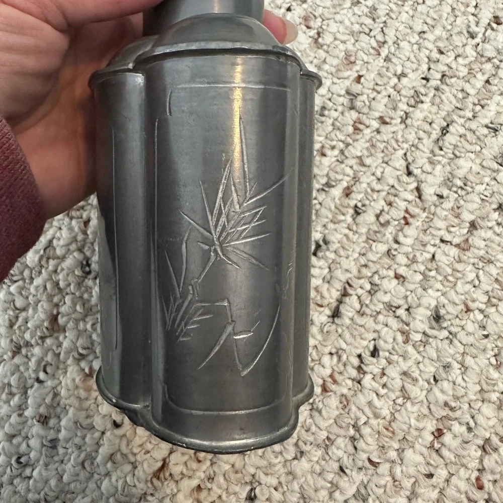 Vintage Chinese Paktong Pewter Tea Caddy - Picture 4 of 7